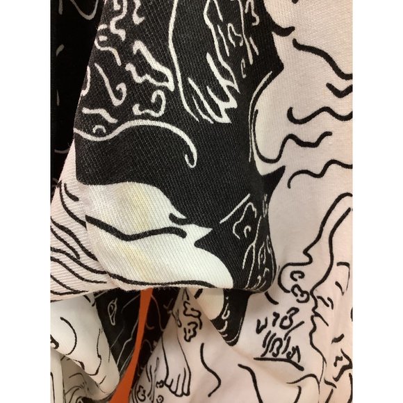 Vintage 1980's-90's Crescendo Black and White Portrait Print Tunic Dress- M/L - Picture 6 of 16